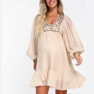 ISO ASOS Design Maternity Blouson Sleeve Dress in Size US 2 or US 4